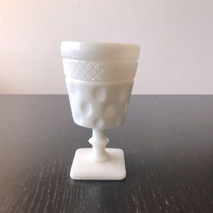 Vintage Milk Glass Goblet